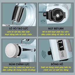 Thumbnail Kìm Bóp Tay ECO Chữ R Dụng Cụ Tập Gym Lực Cơ Tay Tại Nhà Điều Chỉnh Lực Từ 5 - 60kg Có Đếm Số Tự Động Chính Hãng Amalife 4