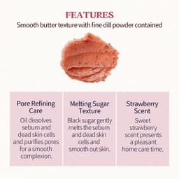 Thumbnail Mặt nạ đường dâu tây làm sạch lỗ chân lông và sợi bã nhờn kết hợp dưỡng ẩm Strawberry Sugar Food Mask 120g 2