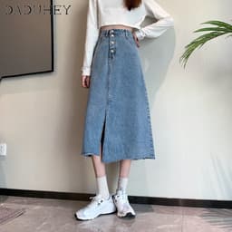 Thumbnail Chân váy denim DaDuHey lưng cao thời trang Hàn Quốc 2023 cao cấp 4