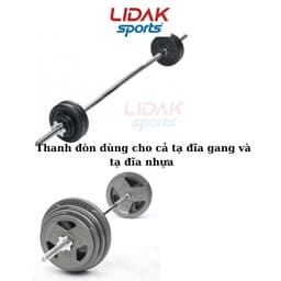 Thumbnail Đòn tạ LIDAK 1,5m thép đặc mạ crom chống gỉ có zen khóa 2 đầu an toàn , thanh đòn 1,5m tập gym tại nhà - LIDAK SPORT 4