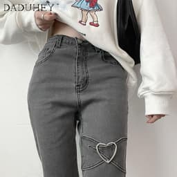 Thumbnail Quần jean Daduhey lưng cao co dãn ống loe thời trang phong cách Hàn Quốc mới 2023 3