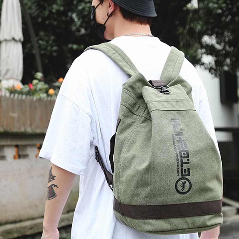 Ảnh Ba lô vải canvas ngoài trời phong cách Hàn Quốc IELGY nam 2