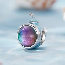 Thumbnail Mặt vòng tay BAMOER SCC2504 xâu chuỗi hạt màu bạc hình tàu ngầm / rùa / vỏ sò / cua làm quà tặng sinh nhật 3