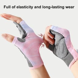 Thumbnail Cặp găng tay thể dục thể thao DAYSELECT nửa ngón tập tạ chống trượt bảo vệ cổ tay cho nam và nữ 3