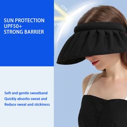Thumbnail CAMEL CROWN Rỗng Top Rộng Vành Mũ Chống Nắng Cho Nữ Chống Tia UV Chống Nắng Ngoài Trời Mũ Đi Biển 4