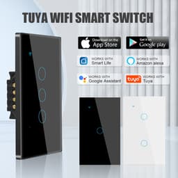 Thumbnail Aubess 1/2/3/4 Gang 2.4g Wifi Ứng dụng công tắc cảm ứng thông minh Điều khiển từ xa 1