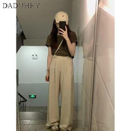 Thumbnail DaDuHey New American Ins High Street Thin Casual Jeans Niche High Waist Wide Leg Pants Large Size Trousers 4
