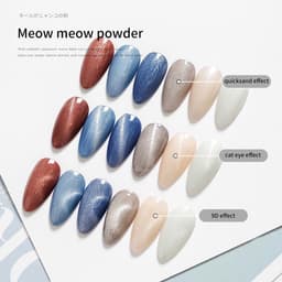 Thumbnail Nam châm ANNIES đen 3D hình trụ mạnh mẽ hai đầu tạo hiệu ứng mắt mèo cho keo dán trang trí móng tay nghệ thuật 1