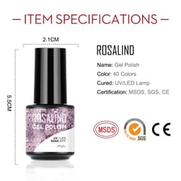 Thumbnail Rosalind Gel Sơn Móng Tay Bán Vĩnh Viễn Ngâm Gel Ba Lan Sáng Cho Móng Tay Nghệ Thuật Thiết Kế Đèn LED / UV 2