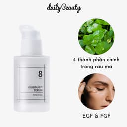 Thumbnail Tinh chất serum rau má Numbuzin No.8 Fine Cica Serum dành cho da m.ụ.n v.iê.m và da nhạy cảm dung tích 50ml Daily Beauty 3