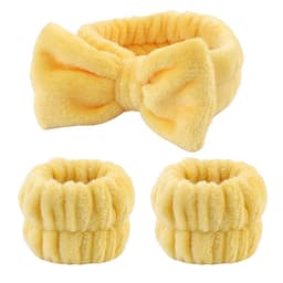 Thumbnail Bộ 3 Băng Đô Lông Cừu San Hô Thấm Hút Nước Tiện Dụng Rửa Mặt / Cổ Tay 4