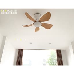 Thumbnail Quạt Trần Mini Có Đèn Lê Gia LGFAN650V - Chiều Cao 23cm - Sải Cánh 73cm - Bảo Hành 5 Năm 3