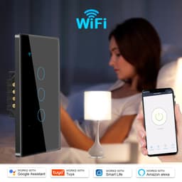 Thumbnail Aubess 1/2/3/4 Gang 2.4g Wifi Ứng dụng công tắc cảm ứng thông minh Điều khiển từ xa 3