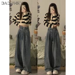 Thumbnail Quần jean DADUHEY dáng rộng phong cách đường phố Mỹ cao cấp size lớn 3