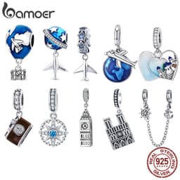 Thumbnail Bamoer Hạt Xỏ Lỗ Bằng Bạc 925 Hình Máy Ảnh & Khinh Khí Cầu diy Làm Quà Tặng Cho Nữ 1