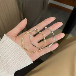 Thumbnail Vòng tay 17KM Mobius dạng hở mạ vàng/bạc Mobius đơn giản cho nữ 4