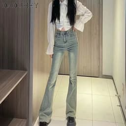 Thumbnail Quần jean dài DADUHEY size lớn cạp cao co giãn ôm dáng vừa vặn thời trang mới kiểu Mỹ 2