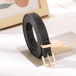 Thumbnail Aijolen Thắt Lưng Da PU Màu Đen Kiểu Dáng Đơn Giản Cho Nữ 3