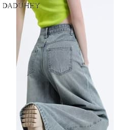 Thumbnail DaDuHey New American Ins High Street Micro Flared Jeans Niche High Waist Wide Leg Pants Large Size Trousers 2