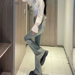 Thumbnail Quần jean dài DADUHEY size lớn cạp cao co giãn ôm dáng vừa vặn thời trang mới kiểu Mỹ 4