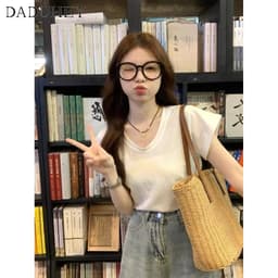 Thumbnail Quần jean dài DADUHEY ống rộng lưng cao size lớn phong cách đường phố Mỹ mới 3