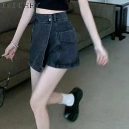 Thumbnail Quần short giả váy DADUHEY lưng cao dáng rộng thời trang retro Mỹ cá tính 3