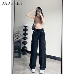Thumbnail DaDuHey New American Ins High Street Hip-hop Tooling Casual Pants Niche High Waist Wide Leg Pants Trousers 4