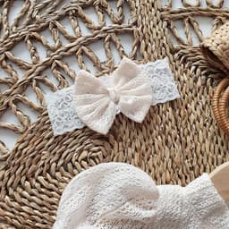 Thumbnail Set body váy kèm turban MINTSCLOSET Mint's Closet tay phồng cổ tàu bé sơ sinh 1 2 tuổi - BV7137 4