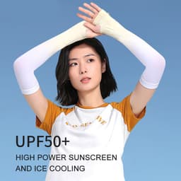 Thumbnail Tay áo chống nắng mỏng băng CAMEL CROWN dành cho nữ Chống tia cực tím UPF50 + Tay áo băng đi xe đạp 1