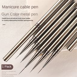 Thumbnail Annies manicure pen công cụ đặc biệt kéo đường phác thảo vẽ móc cạnh bàn chải kim loại 4