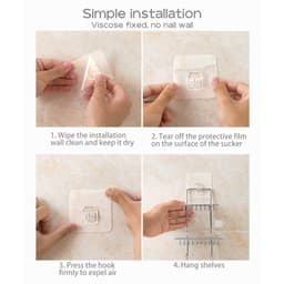 Thumbnail Khay Đựng Xà Phòng Hai Tầng Bằng Thép Không Gỉ Giá Đỡ kệ góc nhà tắm 4