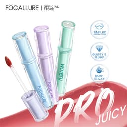 Thumbnail Son bóng FOCALLURE Pro-juicy Jelly Watery Tint Dew Hàn Quốc dưỡng ẩm không dính căng mọng môi 2