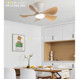 Thumbnail Quạt Trần Mini Có Đèn Lê Gia LGFAN650V - Chiều Cao 23cm - Sải Cánh 73cm - Bảo Hành 5 Năm 2