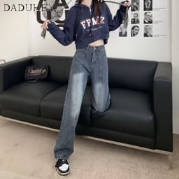 Thumbnail Quần jean DADUHEY dáng rộng phong cách Mỹ cổ điển cao cấp size lớn 3