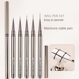 Thumbnail Annies manicure pen công cụ đặc biệt kéo đường phác thảo vẽ móc cạnh bàn chải kim loại 2