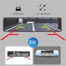 Thumbnail Ekleva 12 Inch 4K 3840P Xe Dvr Dash Cam Ứng Dụng WIFI Sony IMX335 Gương Chiếu Hậu 1080P Camera Ô Tô Đầu Ghi Video Công Viên Màn Hình 3