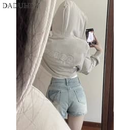Thumbnail Chân váy chữ A DADUHEY denim lưng cao phong cách Mỹ đường phố cao cấp size lớn 2