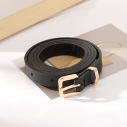Thumbnail Aijolen Thắt Lưng Da PU Màu Đen Kiểu Dáng Đơn Giản Cho Nữ 4