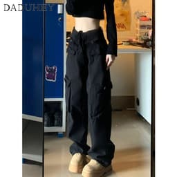 Thumbnail DaDuHey New American Ins High Street Retro Casual Pants Niche High Waist Wide Leg Pants Large Size Trousers 2