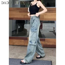Thumbnail Quần jean DADUHEY nhiều túi phong cách đường phố Mỹ cao cấp size lớn 3