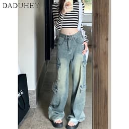 Thumbnail Quần jean DADUHEY nhiều túi phong cách đường phố Mỹ cao cấp size lớn 4