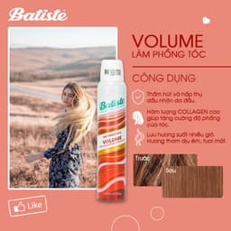 Thumbnail Dầu Gội Khô Batiste Dry Shampoo Loại Bỏ Dầu Nhờn, Nhiều Hương 50ml/200ml Phồng Tóc Tức Thì Daily Beauty 4