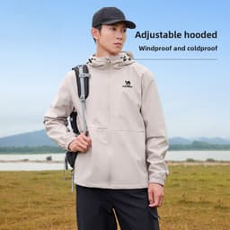 Thumbnail Camel CROWN Áo khoác leo núi chống gió và chống nước ngoài trời 4