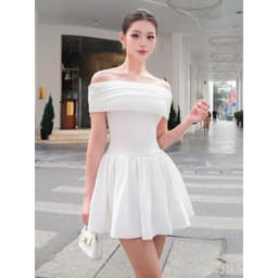 Thumbnail JOVEN Đầm Nữ Emma Midi Phối Dây Thun Xoắn Vai 1