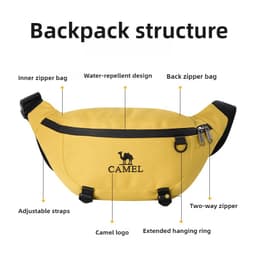 Thumbnail Túi đeo thắt lưng thể thao ngoài trời CAMEL CROWN Nam và Nữ Túi đeo chéo thể dục 1