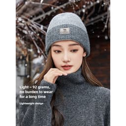 Thumbnail Camel CROWN Màu Sắc Phù Hợp Với Mũ Dệt Kim Trượt Tuyết Ấm Áp Mũ Len Chống Gió 3