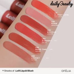Thumbnail Má Hồng Kem OFÉLIA Lolli Liquid Blush Trong Trẻo Lên Màu Chuẩn Daily Beauty 4