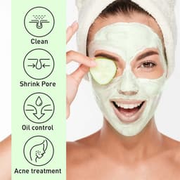 Thumbnail EELHOE 2 cái/1 cái Mặt nạ đất sét xanh Thanh Salicylic Acid Chống lỗ chân lông & Mặt nạ làm sạch mụn 4