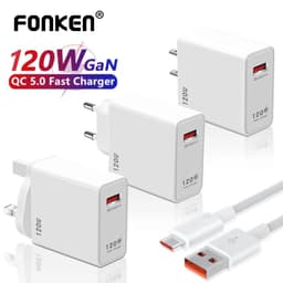 Thumbnail Củ Sạc Nhanh Chuẩn eu es uk qc 5.0 120w Cho Điện Thoại xiaomi fonken 1