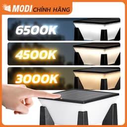Thumbnail Đèn Trụ Cổng Năng Lượng Mặt Trời MODI SOLAR, Đèn LED Hàng Rào Sân Vườn Ngoài Trời Chống Nước 4